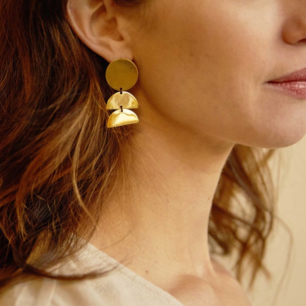 Nisolo Brass Sunset Earrings
